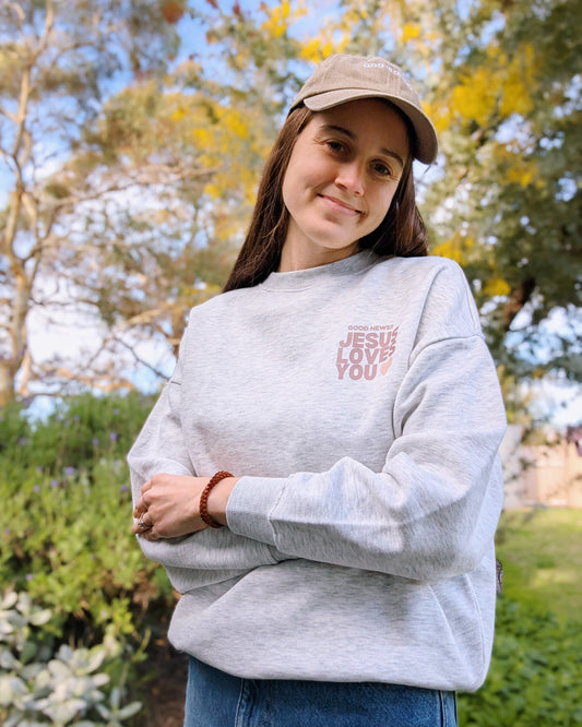 Good news - Jesus loves you | OVERSIZED CREW SWEATER π€