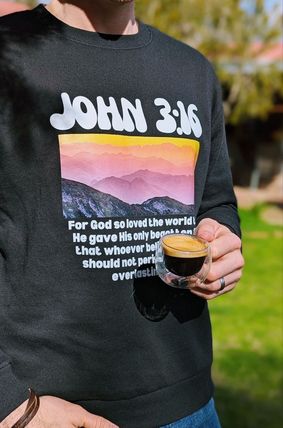 For God so loved the world - John 3:16 | UNISEX CREW SWEATER 🤍🌍