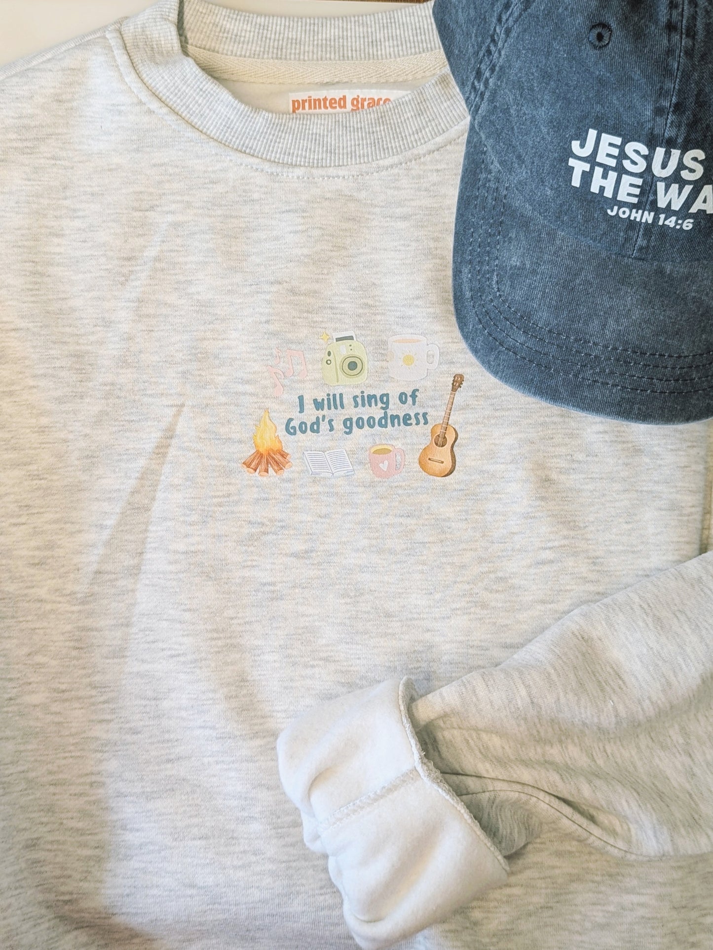 I will sing of God's goodness | WOMEN OVERSIZED CREW SWEATER 🤍