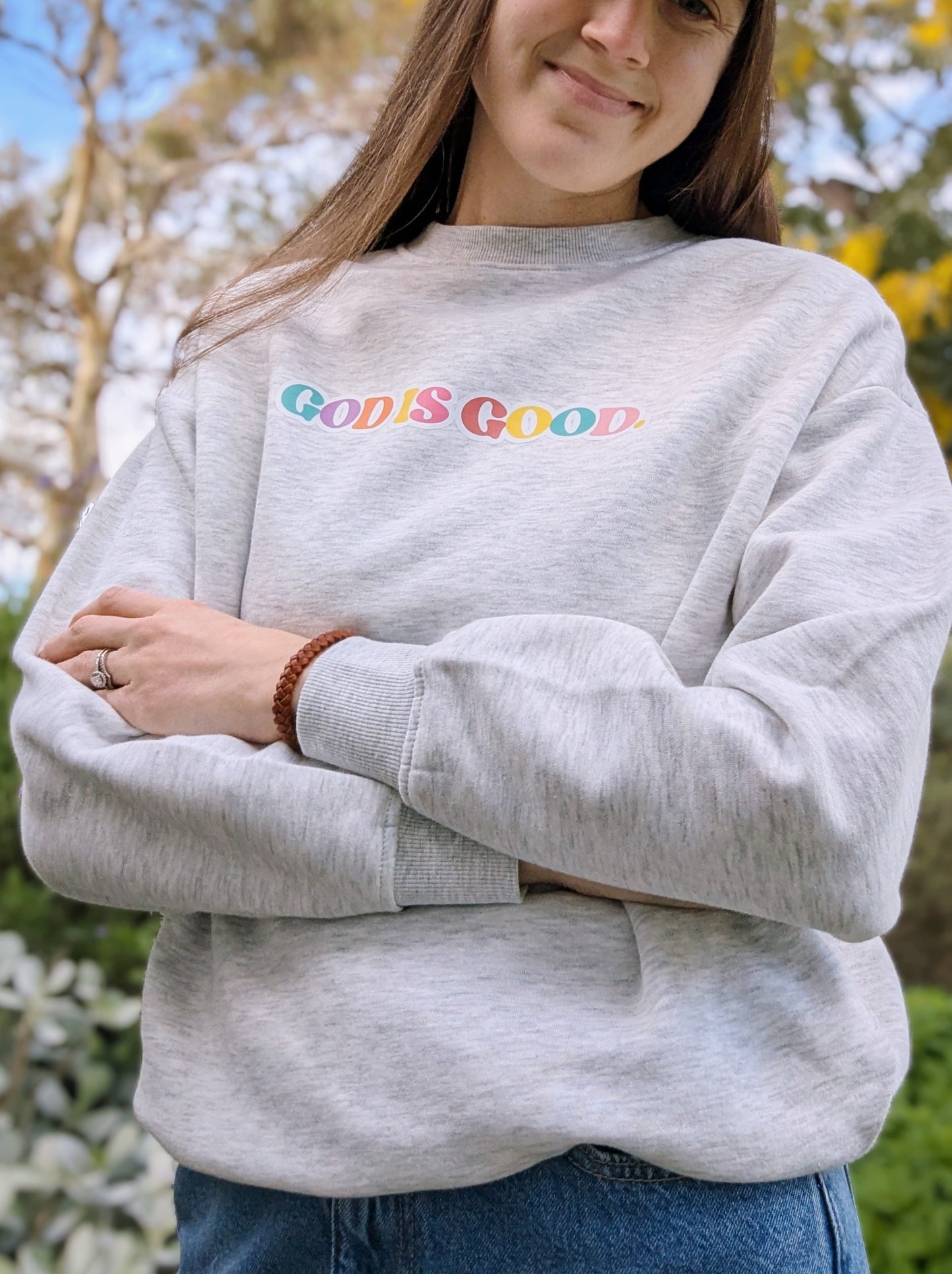 God is good | WOMEN OVERSIZED CREW SWEATER 🤍